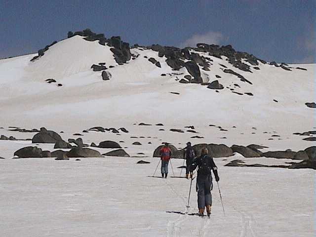 The crew heading out into the main range