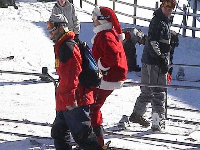 Santa out yesterday for Christmas in June