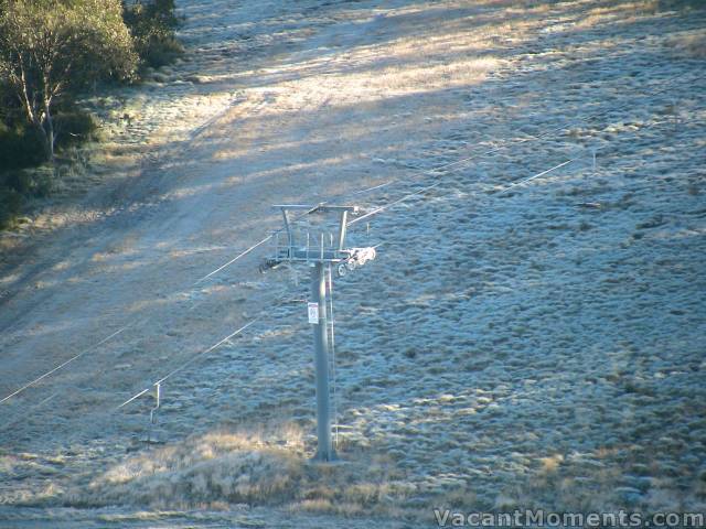 Another super frost - under Merritts chair this morning (Sunday)