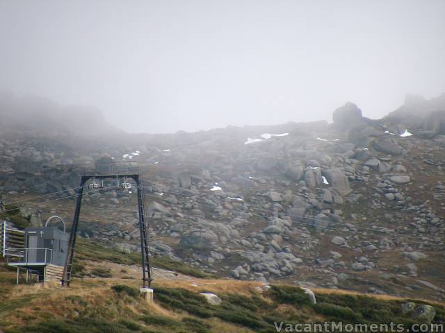 Snow and cloud above The Basin