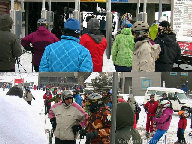 Queue for Gunbarrel before lift opening