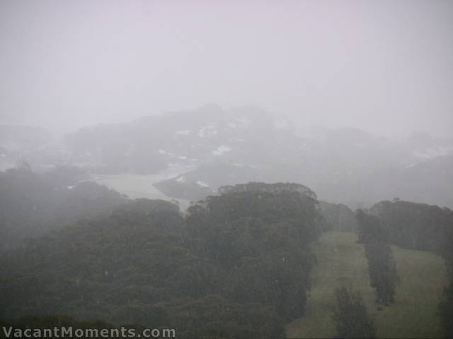 Snowfall on Sunday afternoon