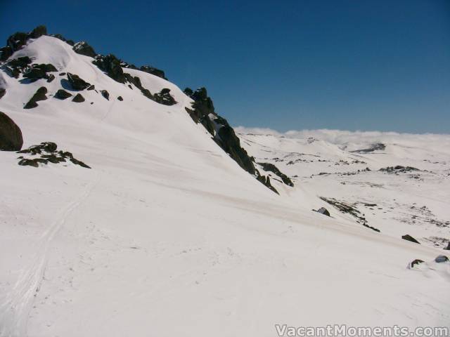 Top of the back door behind Sig Hill, with 'Everest' top left