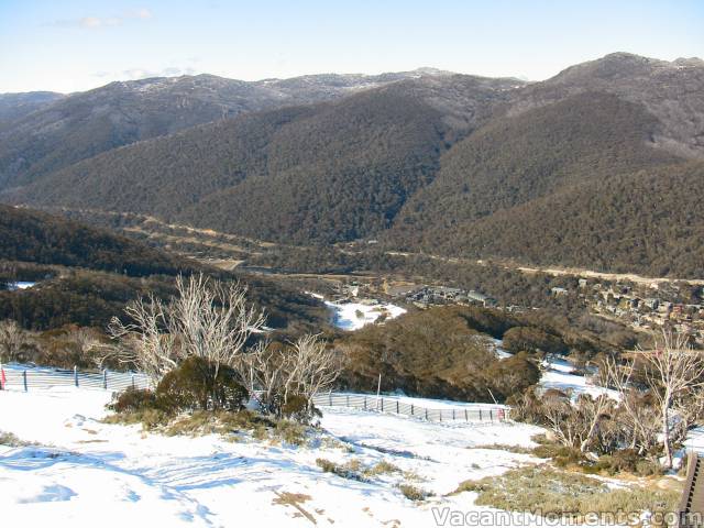 Looking down towards Friday Flat from above Kareela