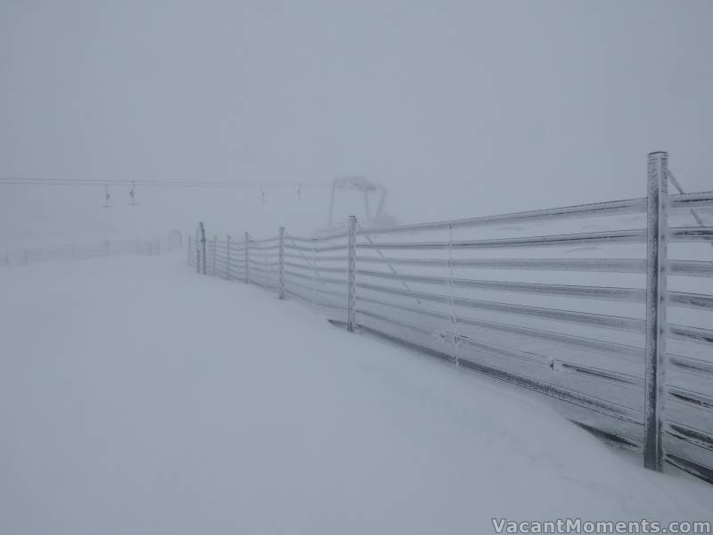 In the 'white room' at the top of Sponars