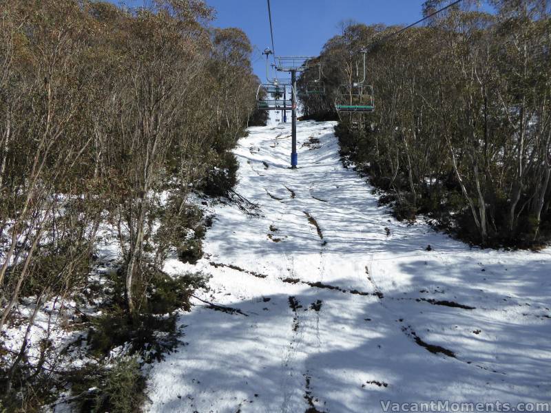 Friday - remains of the tracks made the day before - gone today
