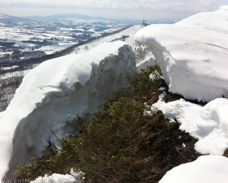 The thaw is causing the snow pack to break apart